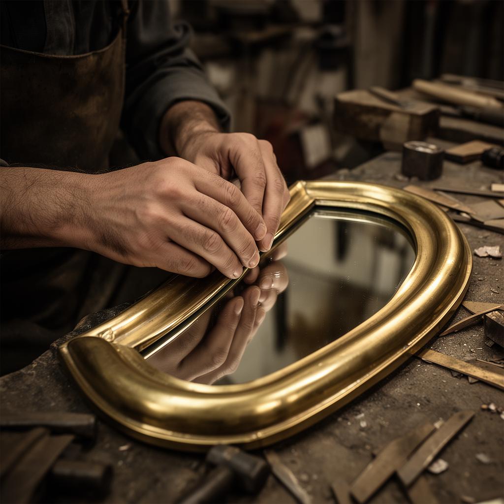 Artisan finishing a sculptural piece for Maison Noor